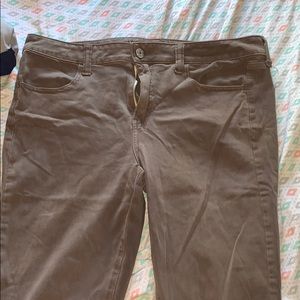 Size 14 solid brown American eagle jeggings